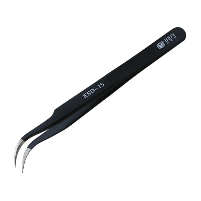 BEST BST-15 Precision Anti-static ESD Stainless Steel Tweezers-garmade.com