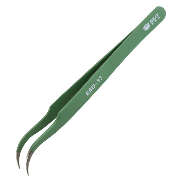 BEST BST-17 Precision Anti-static ESD Stainless Steel Tweezers-garmade.com