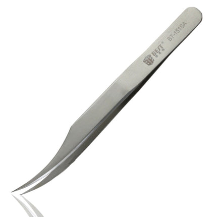 BEST BST-151SA Brushed stainless steel tweezers-garmade.com