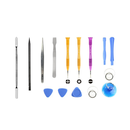 JF-8133 15 in 1 Metal + Plastic iPhone Dedicated Disassemble Repair Tool Kit-garmade.com