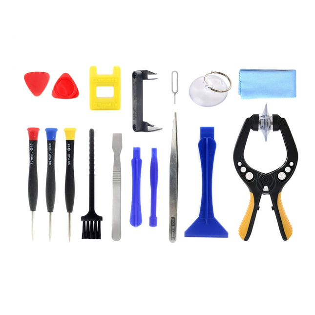 JF-8143 Metal + Plastic 17 in 1 Multi-function Repairing Disassemble Tool Kit-garmade.com