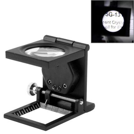 Mini Desk Style 10x Magnification Loupe Metal Antique Magnifier(Black)-garmade.com
