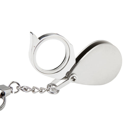 Portable Folding Loupe Metal Jewelry Antique Magnifier Magnifying Eye Glass Lens Keychain-garmade.com