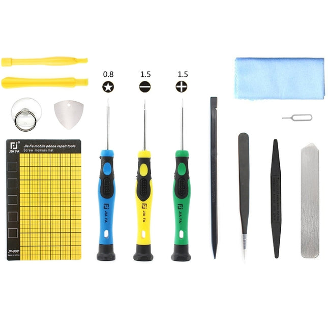 JIAFA JF-8105 14 in 1 Repair Tool Set for iPhone and Samsung-garmade.com