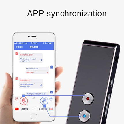 T8 Handheld Pocket Smart Voice Translator Real Time Speech Translation Translator with Dual Mic, Support 33 Languages(Gold)-garmade.com