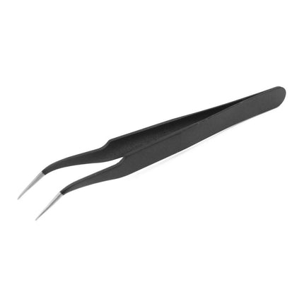 JIAFA JF-604 Curved Tip Tweezers (Black)-garmade.com