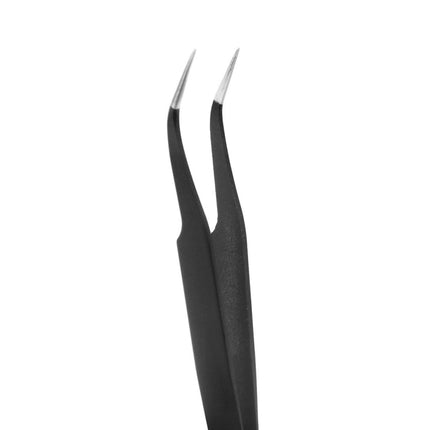 JIAFA JF-604 Curved Tip Tweezers (Black)-garmade.com