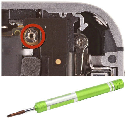 608-2.5 Hollow Cross Tip 2.5 Middle Bezel Repair Screwdriver(Green)-garmade.com