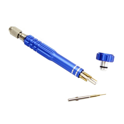 JF-6688 5 in 1 Metal Multi-purpose Pen Style Screwdriver Set for Phone Repair(Blue)-garmade.com