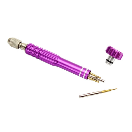 JF-6688 5 in 1 Metal Multi-purpose Pen Style Screwdriver Set for Phone Repair(Purple)-garmade.com