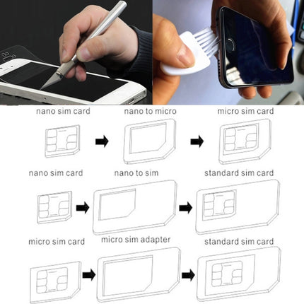 60 in 1 Professional Screwdriver Repair Open Tool Kit with SIM Card Adapter Set for Mobile Phones-garmade.com
