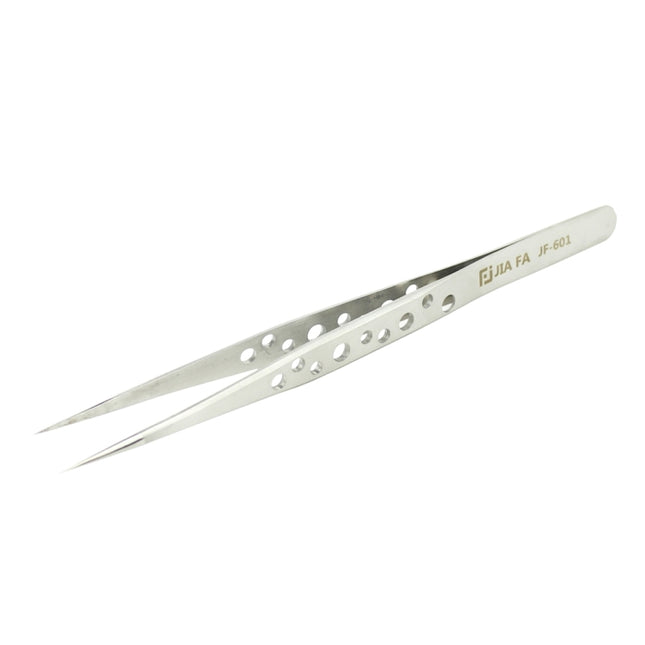 JIAFA JF-601 High-strength Straight Tip Tweezers(Silver)-garmade.com