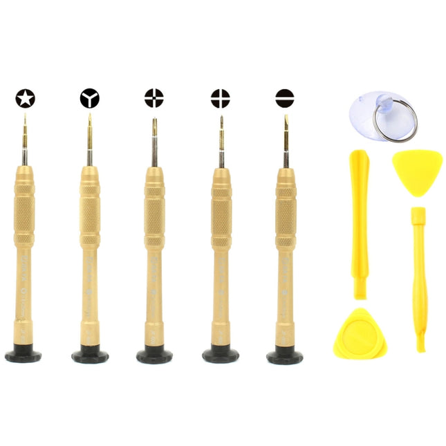 JF-8140 10 in 1 Metal + Plastic iPhone Dedicated Disassemble Repair Tool Kit-garmade.com