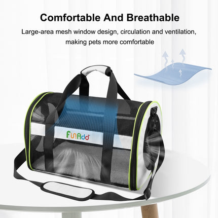 FUNADD Pet Travel Carrier Bag Shoulder Foldable Tote Bag(Grey)-garmade.com