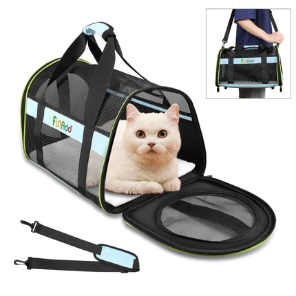 FUNADD Pet Travel Carrier Bag Shoulder Foldable Tote Bag(Blue)-garmade.com