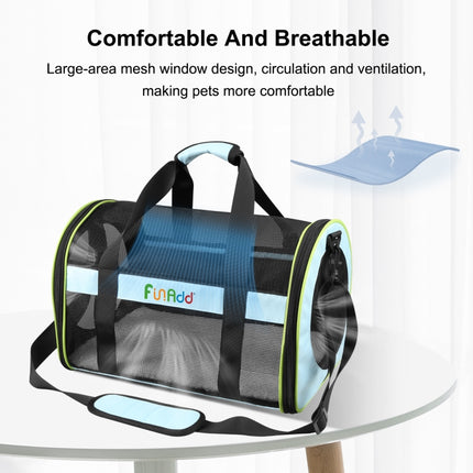 FUNADD Pet Travel Carrier Bag Shoulder Foldable Tote Bag(Blue)-garmade.com