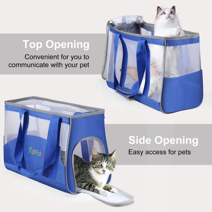 FUNADD Portable Breathable Pet Bag Outdoor Shoulder Tote Bag (Blue)-garmade.com