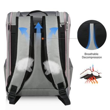 FUNADD Fold Breathable Pet Backpack Outdoor Shoulders Cat Bag (Pink)-garmade.com