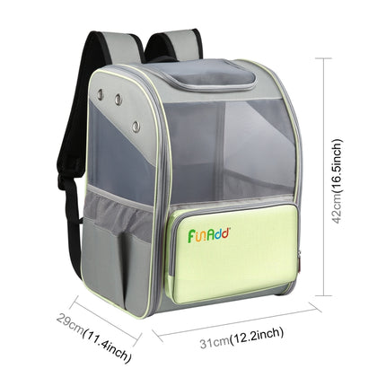 FUNADD Fold Breathable Pet Backpack Outdoor Shoulders Cat Bag(Yellow)-garmade.com