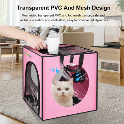 FUNADD Pet Bath Drying Box Portable Folding Dryer Cage, Suitable for Pets up to 5kg(Pink)-garmade.com