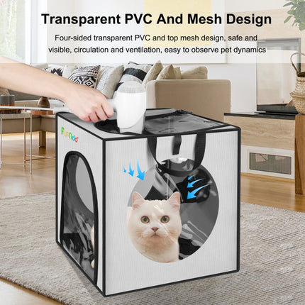 FUNADD Pet Bath Drying Box Portable Folding Dryer Cage, Suitable for Pets up to 5kg(Grey)-garmade.com