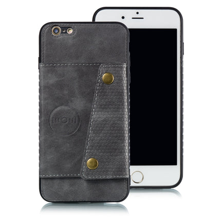Leather Protective Case For iPhone 6 Plus & 6s Plus(Gray)-garmade.com