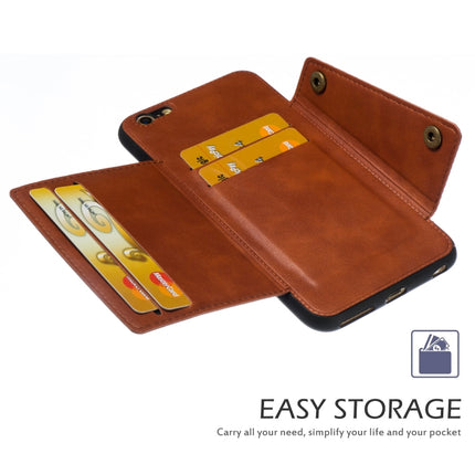Leather Protective Case For iPhone 6 Plus & 6s Plus(Brown)-garmade.com