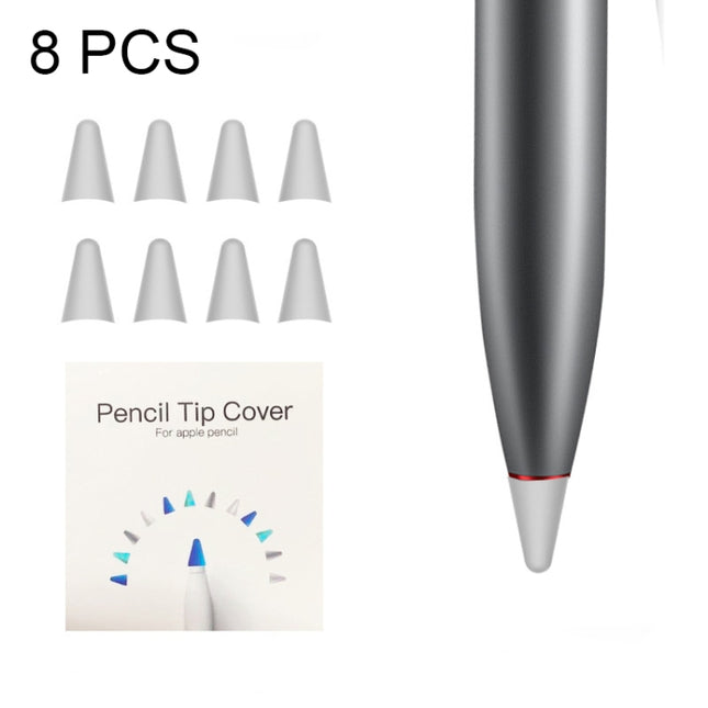 8 PCS Non-slip Mute Wear-resistant Nib Cover for M-pencil Lite (Grey)-garmade.com