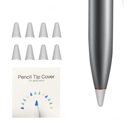 8 PCS Non-slip Mute Wear-resistant Nib Cover for M-pencil Lite (Grey)-garmade.com