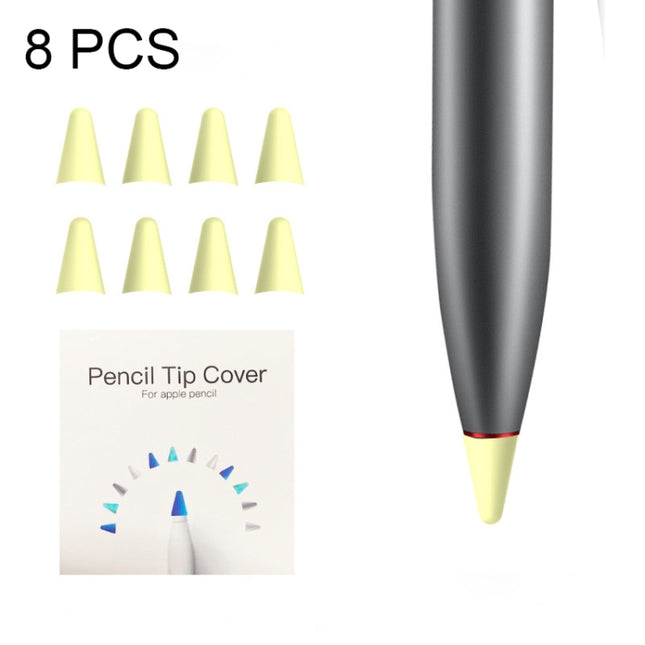 8 PCS Non-slip Mute Wear-resistant Nib Cover for M-pencil Lite (Yellow)-garmade.com