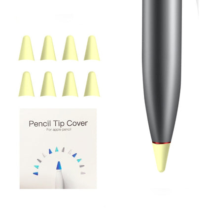 8 PCS Non-slip Mute Wear-resistant Nib Cover for M-pencil Lite (Yellow)-garmade.com