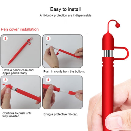 Apple Pen Cover Anti-lost Protective Cover for Apple Pencil (Rose Red)-garmade.com