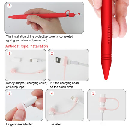 Apple Pen Cover Anti-lost Protective Cover for Apple Pencil (Red)-garmade.com