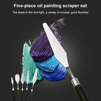 5 in 1 QST EXPRESS Art Supplies Paint Toning Stainless Steel Scraper-garmade.com