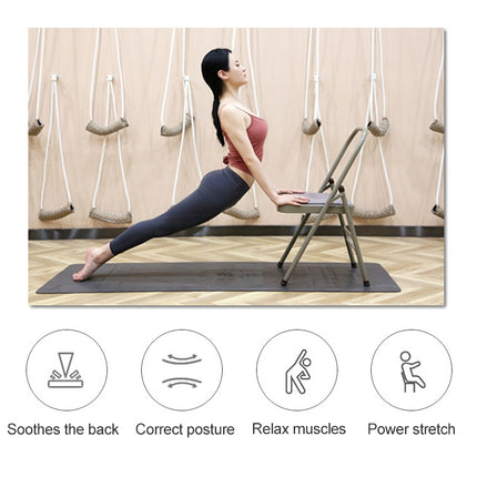 Experience Multifunctional Folding Yoga Chair, Couble Beam(Black)-garmade.com