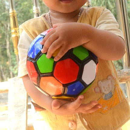 REGAIL No. 2 Intelligence PU Leather Wear-resistant Colorful Football for Children, with Inflator-garmade.com
