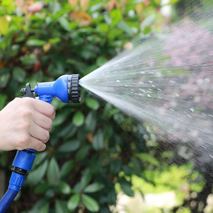 12.5-37.5m Telescopic Pipe Expandable Magic Flexible Garden Watering Hose with Spray Gun Set (Blue)-garmade.com