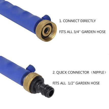 Garden Lawn Irrigation High Pressure Hose Spray Nozzle Car Wash Cleaning Tools Set (Blue)-garmade.com