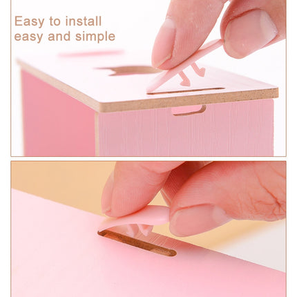 Wooden Multi-cell Mobile Phone Film Stand Desktop Display Rack, 30 Grids, Size: 31.5x23.5x18.5cm (Pink)-garmade.com