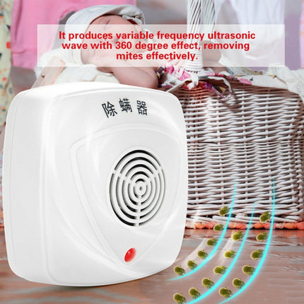 Household Wireless Ultrasonic Mites Removal Instrument Bed Vacuum Cleaner Mites Removal and Sterilization, US Plug(White)-garmade.com