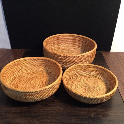 3 PCS Braided Sweet Vegetable Fruit Snack Storage Tray Display Basket-garmade.com