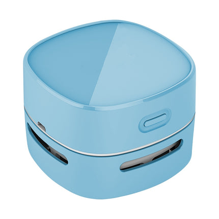 4W Hardcover Rechargeable Style Portable Handheld Wireless Mini Desktop Vacuum Cleaner(Blue)-garmade.com