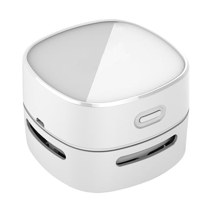 4W Hardcover Rechargeable Style Portable Handheld Wireless Mini Desktop Vacuum Cleaner(White)-garmade.com
