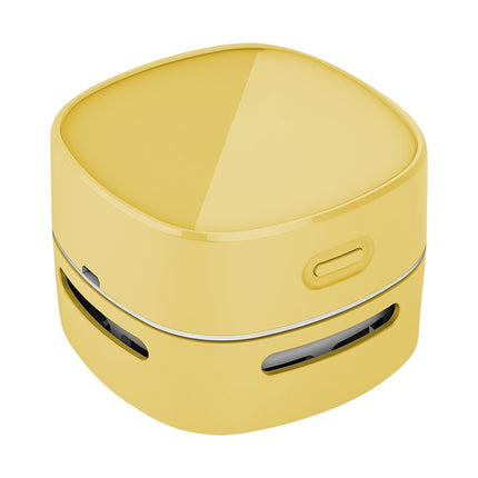 4W Hardcover Rechargeable Style Portable Handheld Wireless Mini Desktop Vacuum Cleaner(Yellow)-garmade.com