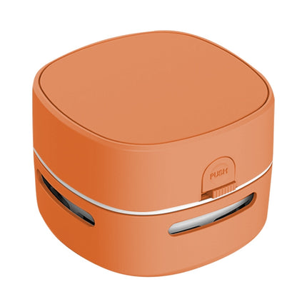 3W Hardcover Battery Style Portable Handheld Wireless Mini Desktop Vacuum Cleaner(Orange)-garmade.com