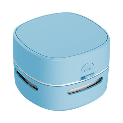 3W Hardcover Battery Style Portable Handheld Wireless Mini Desktop Vacuum Cleaner(Blue)-garmade.com