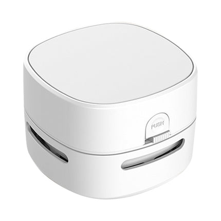 3W Hardcover Battery Style Portable Handheld Wireless Mini Desktop Vacuum Cleaner(White)-garmade.com