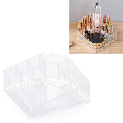 Desktop Makeup Box Transparent Lipstick Multi-function Desktop Cosmetics Shelf Storage Box (Transparent)-garmade.com