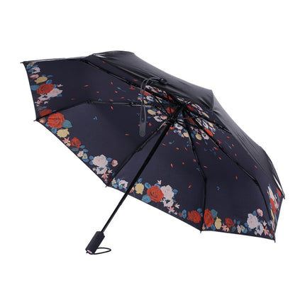 WK WT-U3 Sunny and Rainy Sunscreen and UV Protection Folding Automatic Umbrella(Flower Sleep)-garmade.com