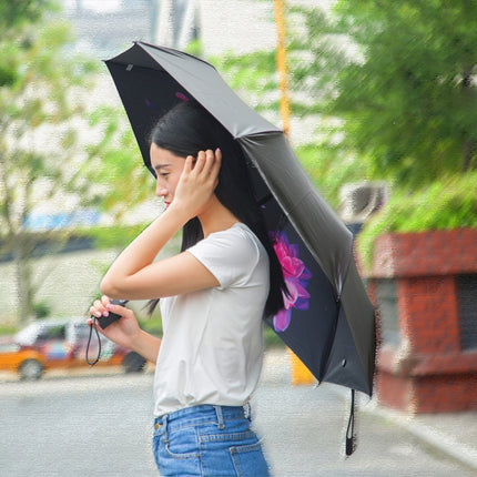 WK WT-U3 Sunny and Rainy Sunscreen and UV Protection Folding Automatic Umbrella(Moon Purple)-garmade.com